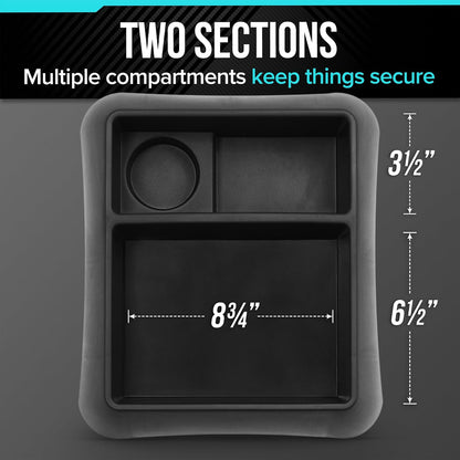 Moblorg Heavy Duty Storage Organizer for Vehicle Trunk, Garage, Under Sink Organizer, Recycled Plastic, Made in USA (Black)