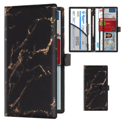 TOURSUIT Car Registration & Insurance Card Holder, Carbon Fiber Black