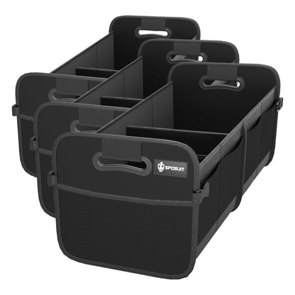 Sposuit Trunk Organizer for Car - Split Car Storage Organizer, Black, 2 Pcs