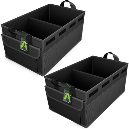 AUTOPTIM Car Trunk Organizer - Collapsible Car Organizer, Black, Medium