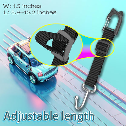 Purse Hook for Car, Adjustable Headrest Hooks, 2 Pack