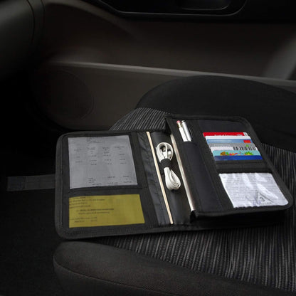 PlusXpres Glove Box Compartment Organizer - Car Document Holder - Black