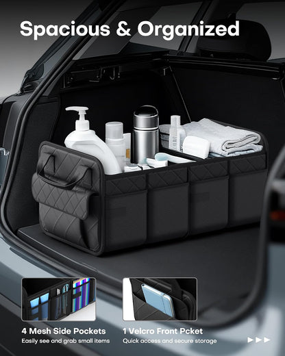 HOTOR Trunk Organizer for SUV – Foldable Car Organizers and Storage