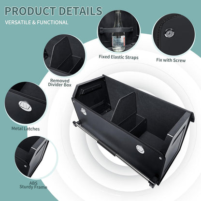 Car Trunk Organizer Leather Car Storage Organizer with Lid Car Organizer