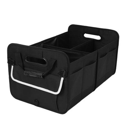 titiyiof Trunk Organizer For Suv & Sedan,Car Organizers and Storage, Waterproof Collapsible & Adjustable Straps,70L Sturdy Car Organization for Car Accessories, Tools,Sundries,2-3Compartment（Orange