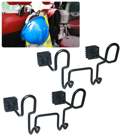 GODLIY Hard Hat Holder for Truck, Heavy-Duty Metal Car Headrest Hooks