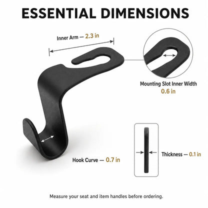 4 Pack Car Seat Headrest Hooks, Back Seat Purse Hanger & Bag Holder for Groceries, Handbags, Coats, Umbrellas and Car Storage outdoorfun, Cars, Auto Parts Accessories,Car Seat Organizer, Plastic