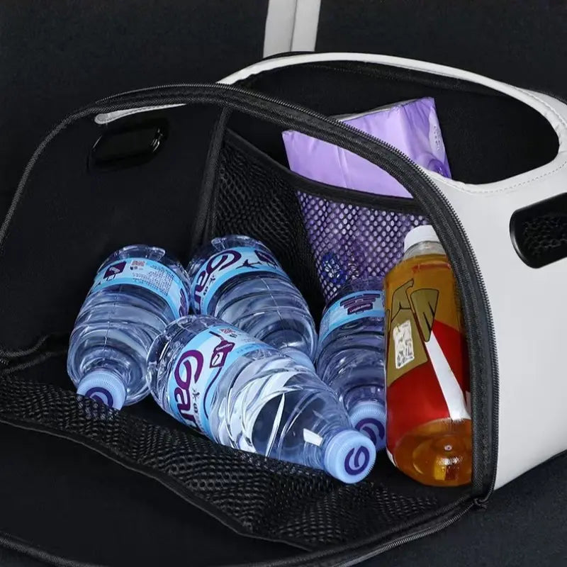 Textured Leather Car Multifunctional Storage Box, Large Capacity Car Storage Organizer for Front Seat and Trunk, Car Interior Organizers, Compatible with Various Car Models, Car Backseat Organizer
