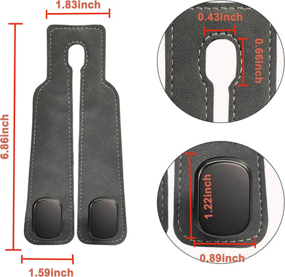 Amelity Car Headrest Hooks, Purse Hook for Car 2 Pack Gray