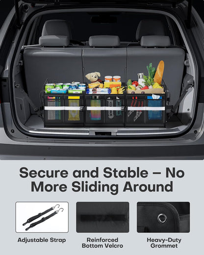 HOTOR Trunk Organizer for SUV – Car Storage Box Collapsible Car Organizer
