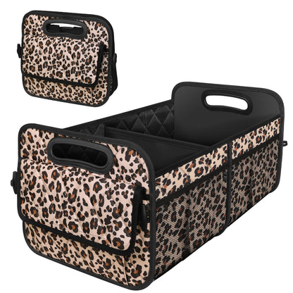 Deosk Car Trunk Organizer for SUV, Car Organizers and Storage with Reinforced Handles, Car Accessories for Women/Men 70L Waterproof Polyester Trunk Organizer(Large, Beige)