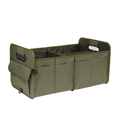 AOKJOY Car Trunk Organizer Car Storage Organizer Collapsible Multi Compartment Car Organizer Adjustable Straps for SUV(Beige)