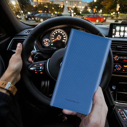TOURSUIT Car Registration & Insurance Card Holder, Carbon Blue