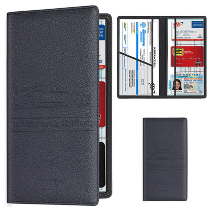 TOURSUIT Car Registration & Insurance Card Holder, Carbon Blue