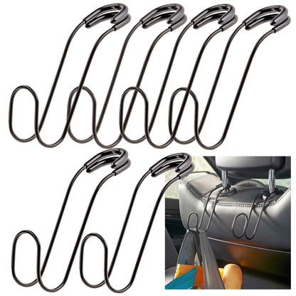 Heavy Duty No-Slip Unbreakable Metal Car Hooks for Purses, Bags and Hats