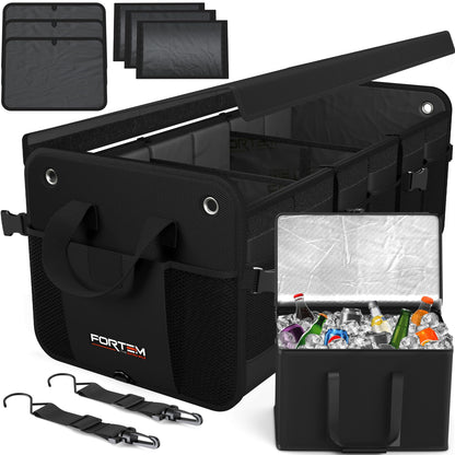 FORTEM Trunk Organizer - Collapsible Car Organizer & Storage Bag for SUVs