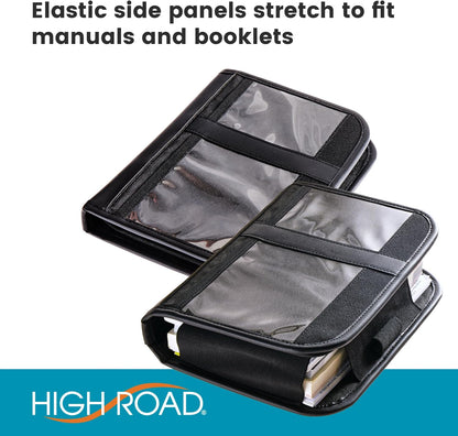 Glove Box Organizer and Car Manual Book Holder with Document Pockets