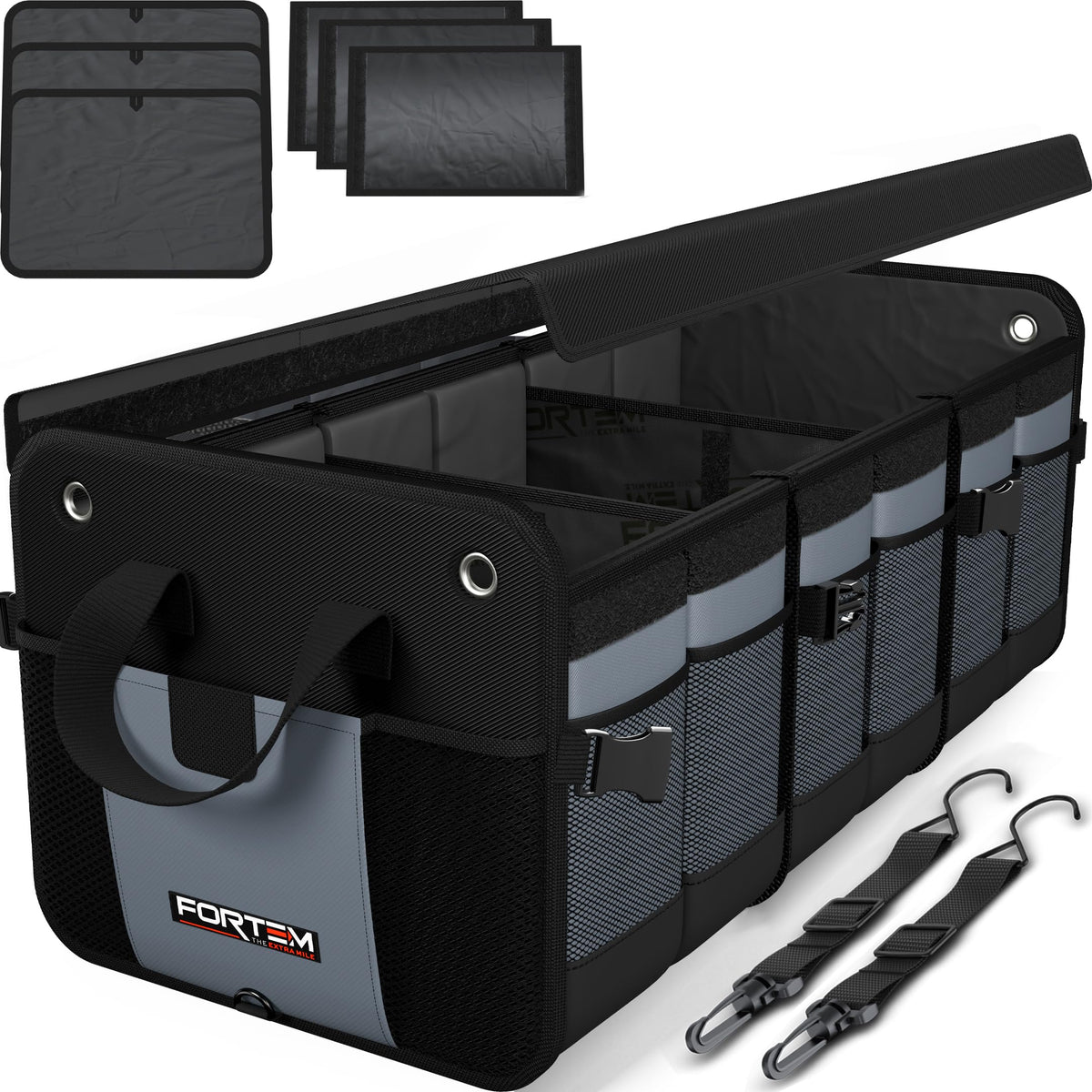 FORTEM Trunk Organizer - Collapsible Car Organizer & Storage Bag for SUVs