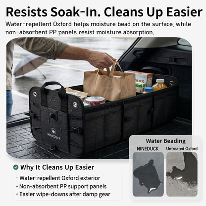 1680D 114L Extra-Large Collapsible Car Trunk Organizer with Lid