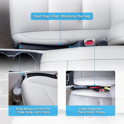 Givifive Car Seat Gap Filler Organizer Soft Foam 3IN1 Storage Slot & Hook