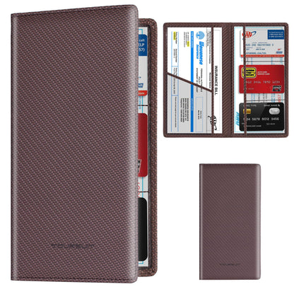 TOURSUIT Car Registration & Insurance Card Holder, Carbon Blue