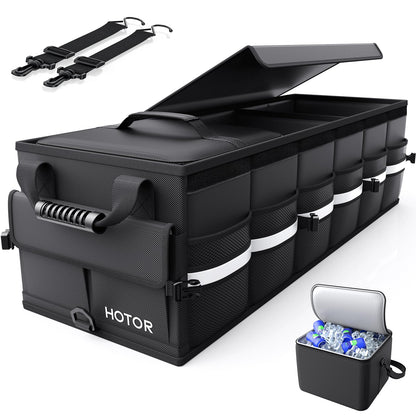 HOTOR Trunk Organizer - Car Organizers for SUV with Removable Cooler Bag