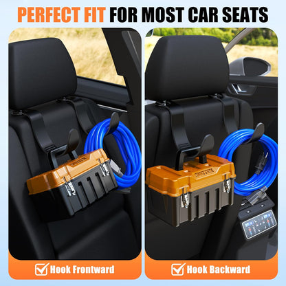 XL Hard Hat Headrest Hooks for Truck Heavy-Duty Car Seat Back Organizer