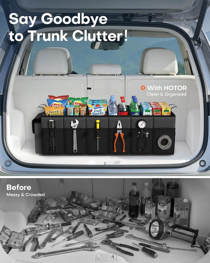 HOTOR Trunk Organizer, Sturdy Foldable with Cooler for Car, Sudan & SUV
