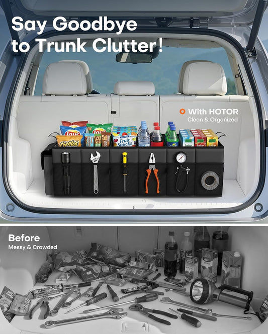 HOTOR Trunk Organizer, Sturdy Foldable with Cooler for Car, Sudan & SUV