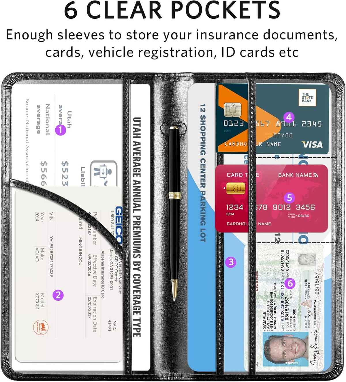 CoBak Car Registration and Insurance Holder