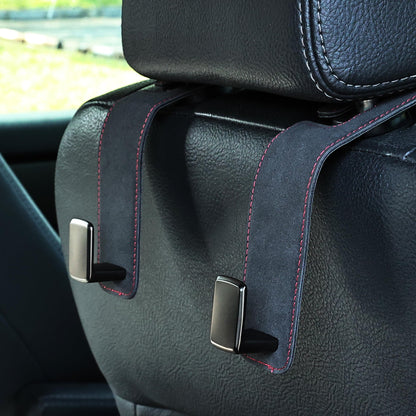 Heavy-Duty Car Headrest Hooks Holds 44lb Suede & Metal Hangers for Bags