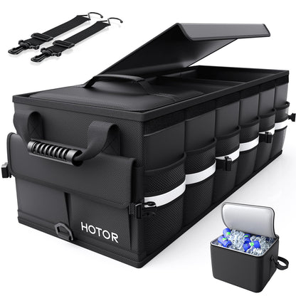 HOTOR Trunk Organizer - Car Organizers for SUV with Removable Cooler Bag