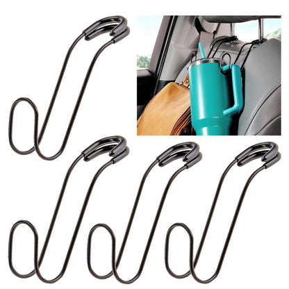 Heavy Duty No-Slip Unbreakable Metal Car Hooks for Purses, Bags and Hats