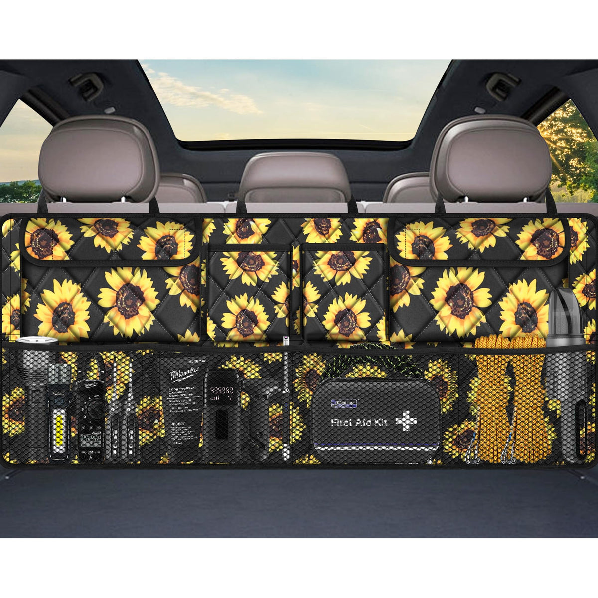 Femuar Trunk Organizer, Hanging Backseat Car Storage Bag for SUV (42"*18")