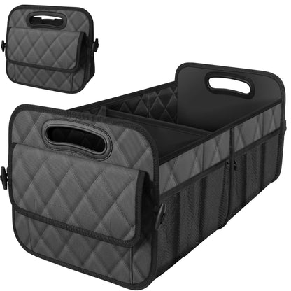 Deosk Car Trunk Organizer for SUV, Car Organizers and Storage with Reinforced Handles, Car Accessories for Women/Men 70L Waterproof Polyester Trunk Organizer(Large, Beige)