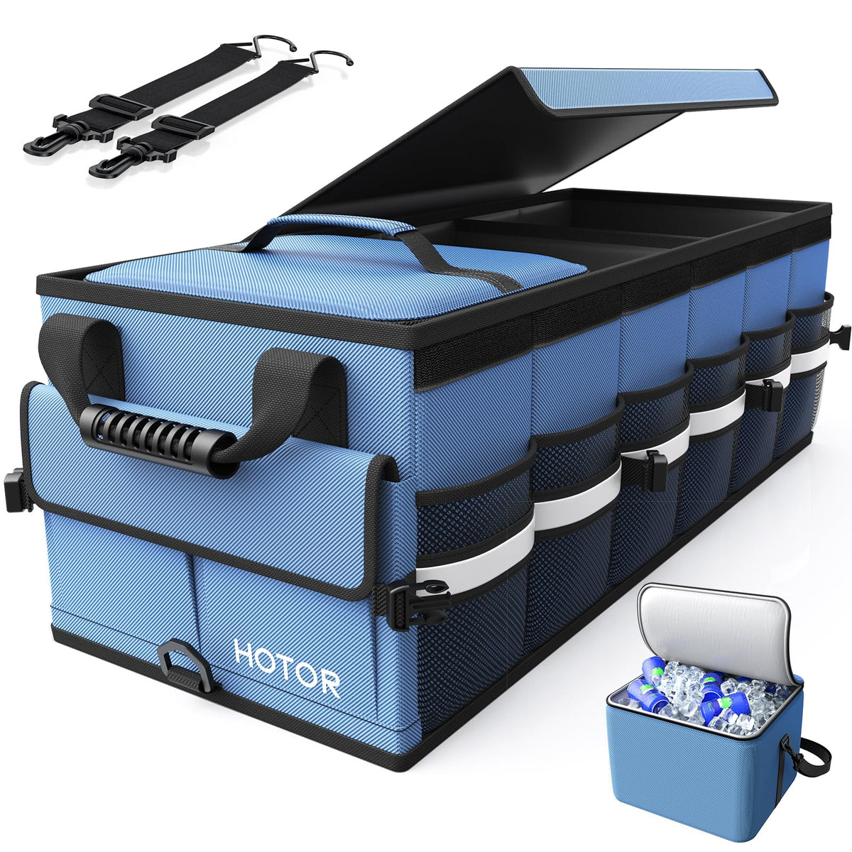 HOTOR Trunk Organizer - Car Organizers for SUV with Removable Cooler Bag