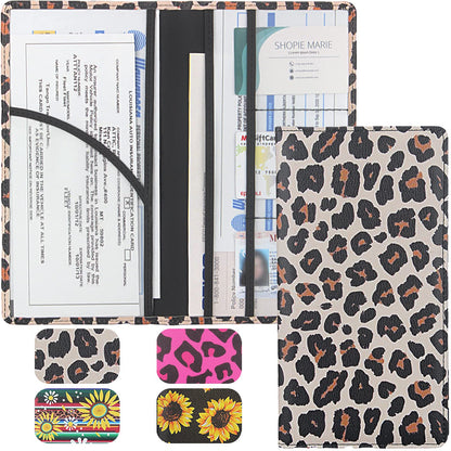 LumiMokki Premium Car Registration & Insurance Card Holder, Black