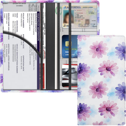 LumiMokki Premium Car Registration & Insurance Card Holder, Black