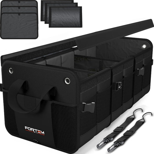 FORTEM Trunk Organizer - Collapsible Car Organizer & Storage Bag for SUVs