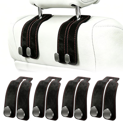 Amelity Car Headrest Hooks, Purse Hook for Car 2 Pack Beige