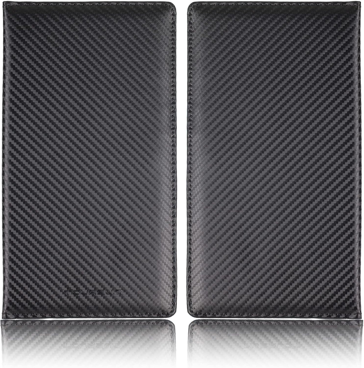 TOURSUIT Car Registration & Insurance Card Holder, Carbon Fiber Black