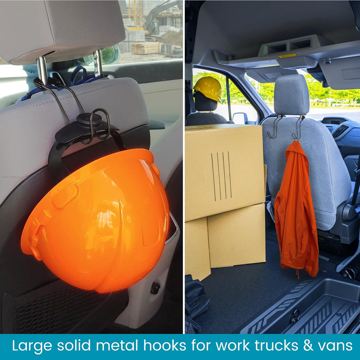 Heavy Duty No-Slip Unbreakable Metal Car Hooks for Purses, Bags and Hats