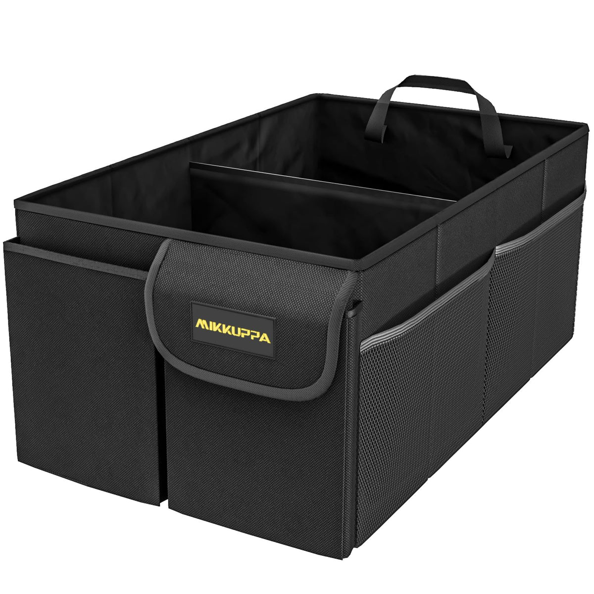 MIKKUPPA Trunk Organizer with Lid - 95L Collapsible Car Organizer, Black