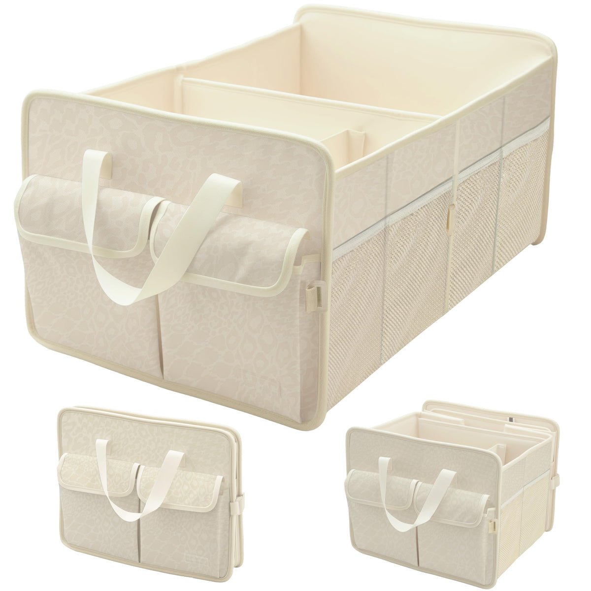 SIBOFUEGO Sturdy Car Trunk Organizer - Firm Inner Panels, Foldable Storage