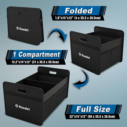 K KNODEL Foldable Trunk Storage Organizer for Car and Suv (Medium, Black)