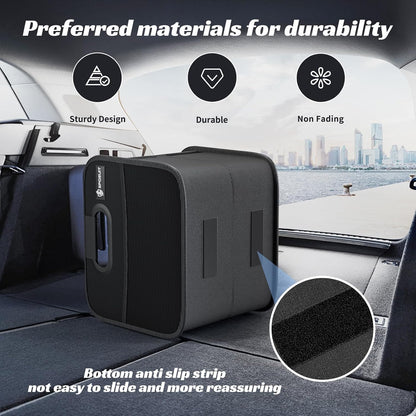 Sposuit Trunk Organizer for Car - Split Car Storage Organizer, Black, 2 Pcs