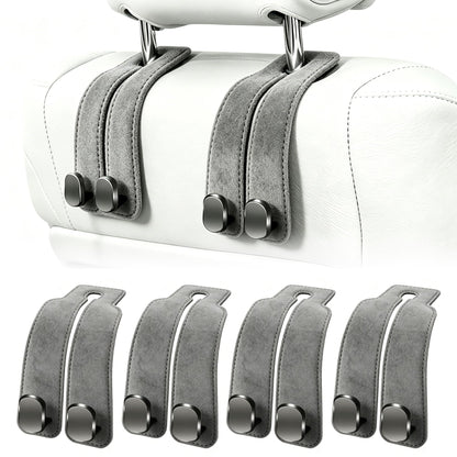 Amelity Car Headrest Hooks, Purse Hook for Car 2 Pack Beige