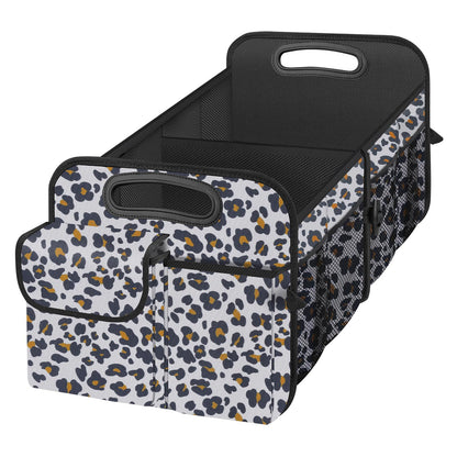 Trunk Organizer, Collapsible Waterproof car Trunk Organizer for SUVs & Sedans, Car Storage Organizers with Reinforced Handles, Car Accessories for Women and Men, 2 Compartments, 52L, Black