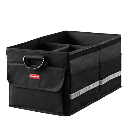 Rubbermaid Car Organizer, Collapsible Trunk Organizer, Multi-Compartment Car Storage Organization for Car Accessories, 3 Compartments With Cover, 23.23"*12.99"*11.81"