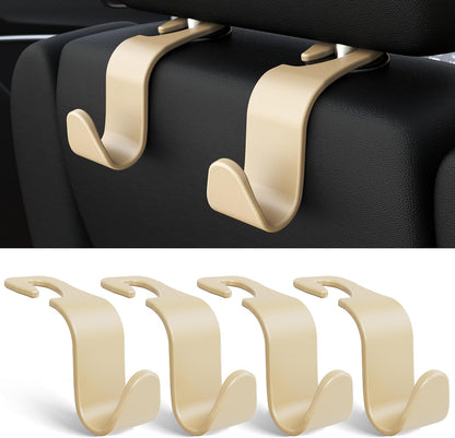 4-Pack Car Headrest Hooks Holds 55lbs Seat Storage Organizer for Bags